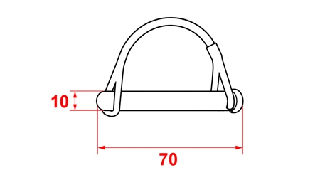 RINGSPLIT KOMPLET Φ 10/70 MM (5PCS)