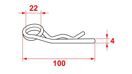 DOBBELT FJEDERSPLIT SÆT Φ 4 MM (5STK)