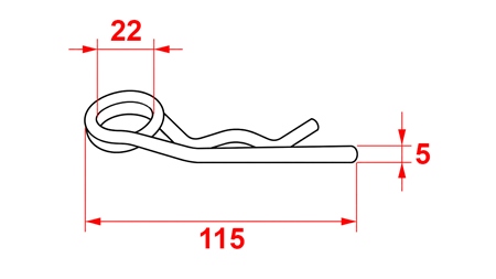 DOBBELT FJEDERSPLIT SÆT Φ 5 MM (5STK)