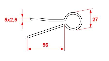 SÆT AF SIKKERHEDSCLIPS 5X2.5 (5STK)