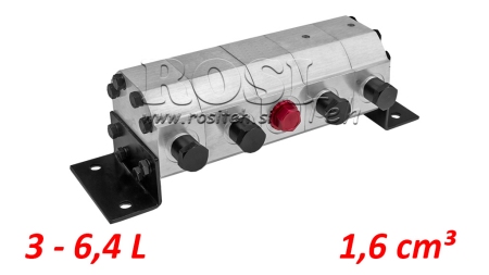HYDRAULISK GEARKRAFT FORDELER 4/1 (3-6.4 LIT - MAX.240BAR) 1.6CC/SEG