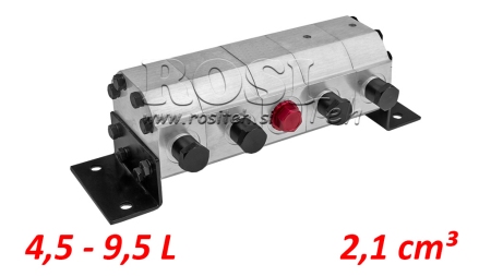HYDRAULISK GEARKRAFT FORDELER 4/1 (4.5-9.5LIT - MAX.240BAR) 2.1CC/SEG