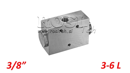 HYDRAULISK DISTRIBUTIONSVENTIL FLOW V1021 DFL 3-6 LIT - 3/8 - 250 BAR (MAX.300 BAR) METAL