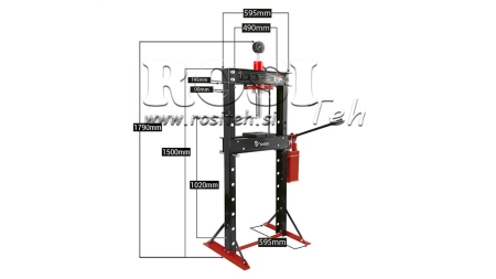 VÆRKSTED HYDRAULISK PRESSE TIL LEJE 20T - TO-HASTIGHED