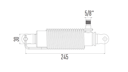 HYDRAULISK BREMSECYLINDER MED DOBBELT UDVENDIG FJEDER