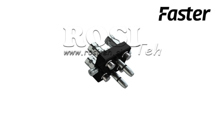 MULTI-FASTER KOBLING 3-VEJS BSP 1/4 MOBIL DEL (EN HÅNDTAG)