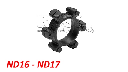 STJERNEKOBLING TIL GUMMIINDSATS ND16-ND17 (74mm)
