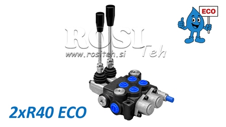 HYDRAULISK MANUEL VENTIL – 2-SEKTIONS RETNINGSVENTIL 2xR40 ECO