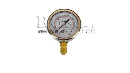 MANOMETER DN63 VERTIKAL 0 - 25 BAR - 1/4