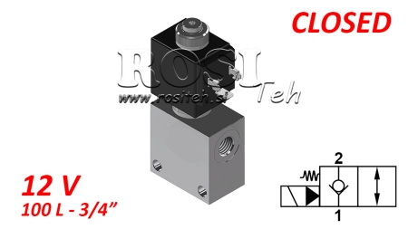 2-VEGS VENTIL 3/4 (NC) 12V - 120LIT