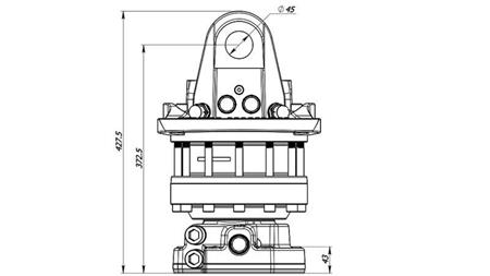 HYDRAULISK ROTATOR 12000/6000 KG MED FLANGE