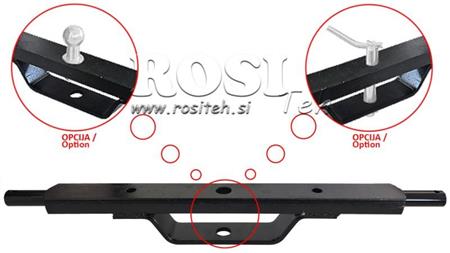 TRAKTOR HYDRAULISK TVÆRSBARRIERE KATEGORI 2 MED MONTERINGSBRACKET (L-750mm)