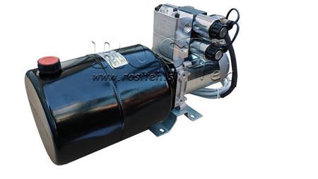 MINI HYDRAULISK AGGREGAT 24V DC - 2.2kW = 2.1cc - 8 lit - 2x bidirektionel samling (metal)