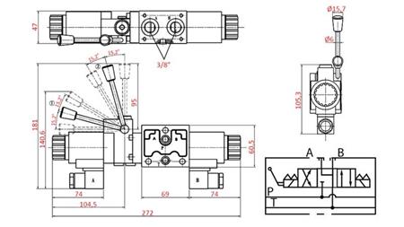 HYDRAULISK MANUEL OG ELEKTROMAGNETISK VENTIL YEAT-SAMMENSÆTNING 12V N6