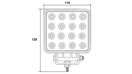 LED ARBEJDSLYS - LYS 16 LED 48W 12V-24V