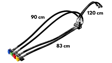 ROČNI DELILNI VENTIL S CEVMI ZA RAZŠIRITEV TRAKTOR KIPER IZHODA DF-6/2 60lit/min