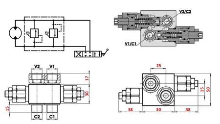 HYDRAULISK TRYKREGULATOR 20-130 BAR TIL HYDROMOTOR MM