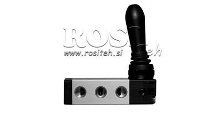 PNEUMATISK MANUEL VENTIL 5/3 3/8 PRT-1053-CRR MANUEL RETUR