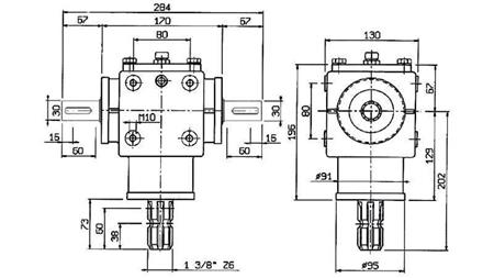 VINKELGEAR PTO-R20T 1:2 (25HK-18kW)