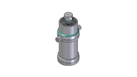 5007F - TELESCOPISK CYLINDER STANDARD/HUL 5 TRIN REJSE 1850 FI 190