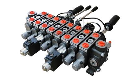 HYDRAULISK VENTIL HIAB 8xPC70   2x JOYSTICK - ELEKTRISK KONTROL 12V