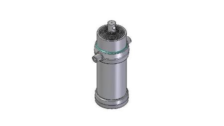 8025F - TELESCOPISK CYLINDER STANDARD/HUL 8 TRIN SLAG 3330 DIAMETER 215