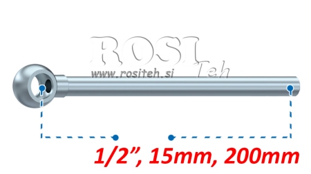 METAL BANJORØR 15MM 1/2 200MM
