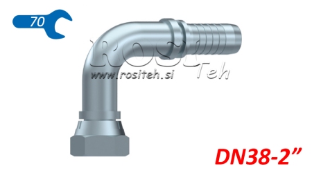 HIDRAVLIČNI PRIKLJUČEK BSP ŽENSKI KOLENO 90° DN38-2