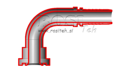 HYDRAULISK FORBINDELSE KOMATSU BØJNING 90° DN16MM-FLANGE5/8
