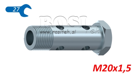 HYDRAULISK HULBOLT DOBBEL M20X1,5