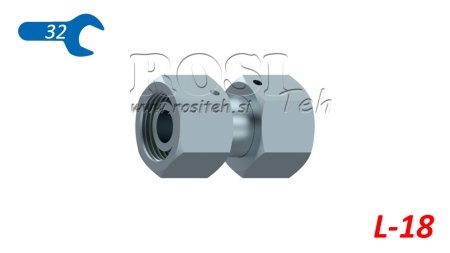 HIDRAVLIČNI DVOVIJAČNIK DVOJNA VRTLJIVA MATICA (18L) M26x1,5