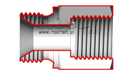 HIDRAVLIČNI ADAPTER MOŠKI-ŽENSKI 3/8 - 18x1,5