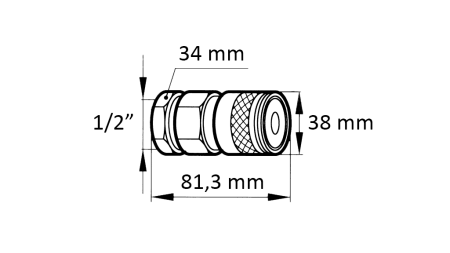 QUICK COUPLING GRAVEMASKINE FFH HUN 1/2