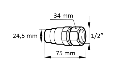 QUICK COUPLING GRAVEMASKINE FFH HANN 1/2