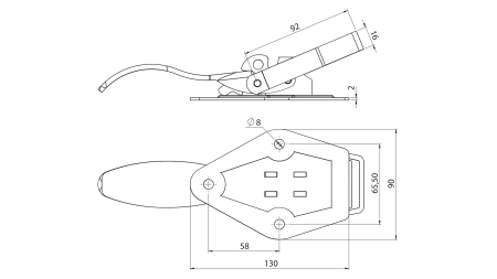 LUKNING AF TRAILERENS SIDEPANEL, TOGGLE-TYPE