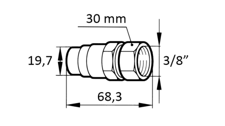 HURTIGKOBLING GRAVEMASKINE FFH HANN 3/8
