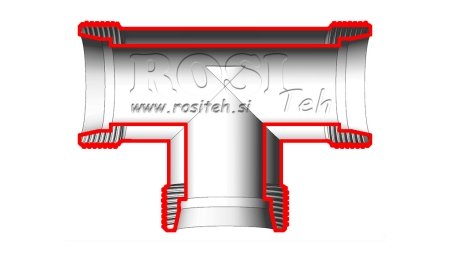 HYDRAULISK T-STYKKE L-15 MED MØTRIK