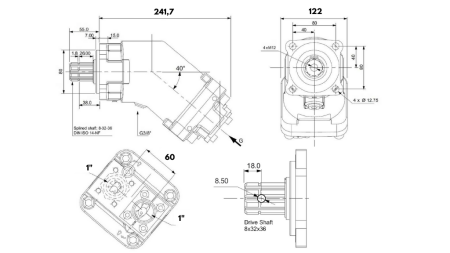 HYDRAULISK GJUTJERN PUMPE 107CC BANAN