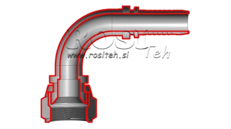 HYDRAULISK FORBINDELSE DKJ JIC74° HUN ELBOW 90° DN19-1 5/16-12