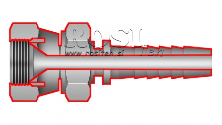 HYDRAULISK FORBINDELSE JIS JAPANSK 60° KOMATSU HUN DN38-M42X1,5