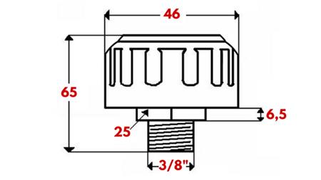 METAL FILLER PLUG WITH VENT 3/8''