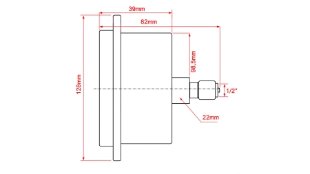 MANOMETER DN100 BAG 0 - 400 BAR - 1/2