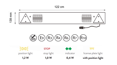 KOMPLET LED LYGSÆT TIL TRAILERS 12/24V