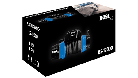 12 V ELEKTRISK SPIL RS-12000 - 5440 kg - SYNTETISK REB - ECO