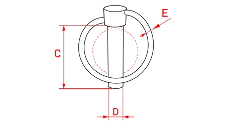 LÅSESPLIT MED RING 6 MM (10 STK)