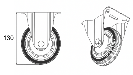 HJUL 100mm MED FAST BUND