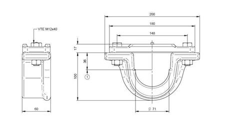 HOLDER TIL TELESCOPISK CYLINDER FI70-A