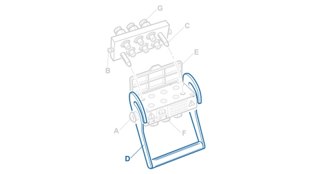 HÅNDTAG TIL MULTI-FASTER 4,6VEJS FAST DEL