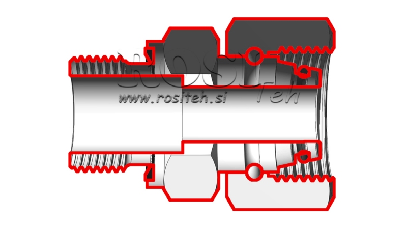 HYDRAULISK DVO-VIJAČNIK UVOJNI VIJAČNI SPOJ AOVR ED BSP3/8 - M18X1,5