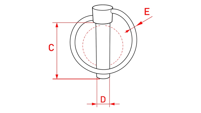 LÅSESPLIT MED RING 6 MM (10 STK)